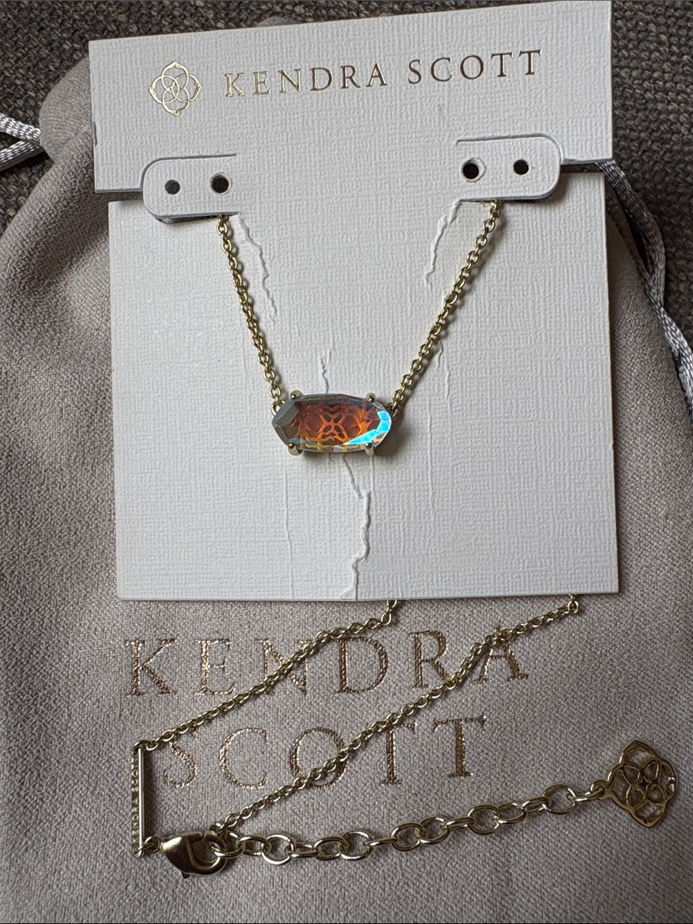 KENDRA SCOTT Ever Gold Pendant Necklace new